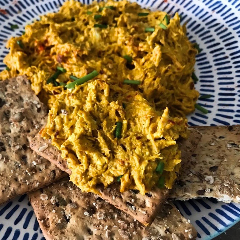 pittige kip kerrie salade maken