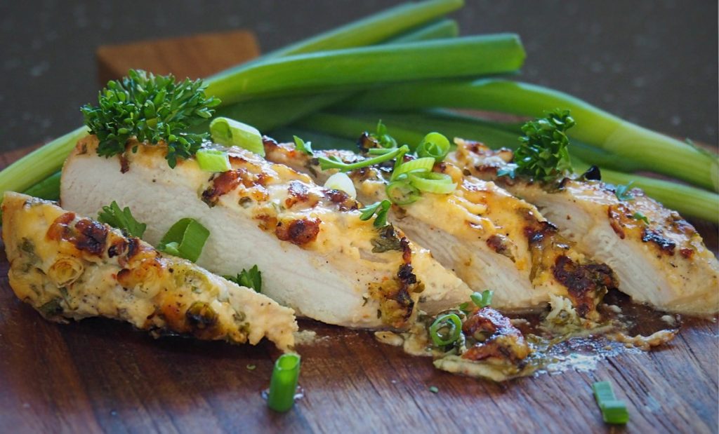 Ovenschotel kip met chilisaus