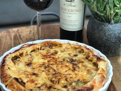 hartige preitaart met roomkaas