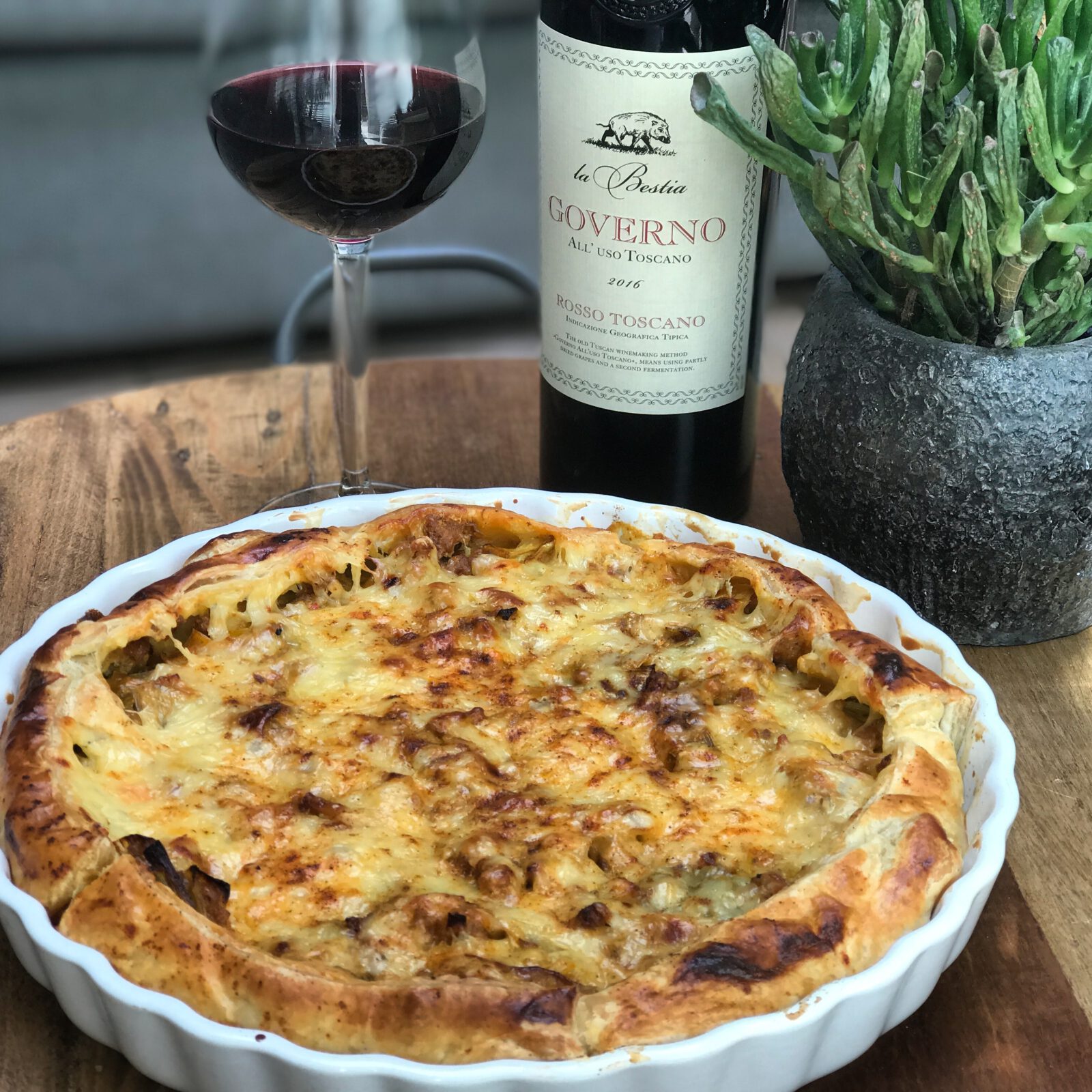 hartige preitaart met roomkaas