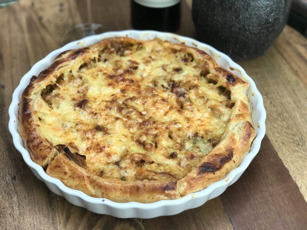 hartige preitaart met roomkaas