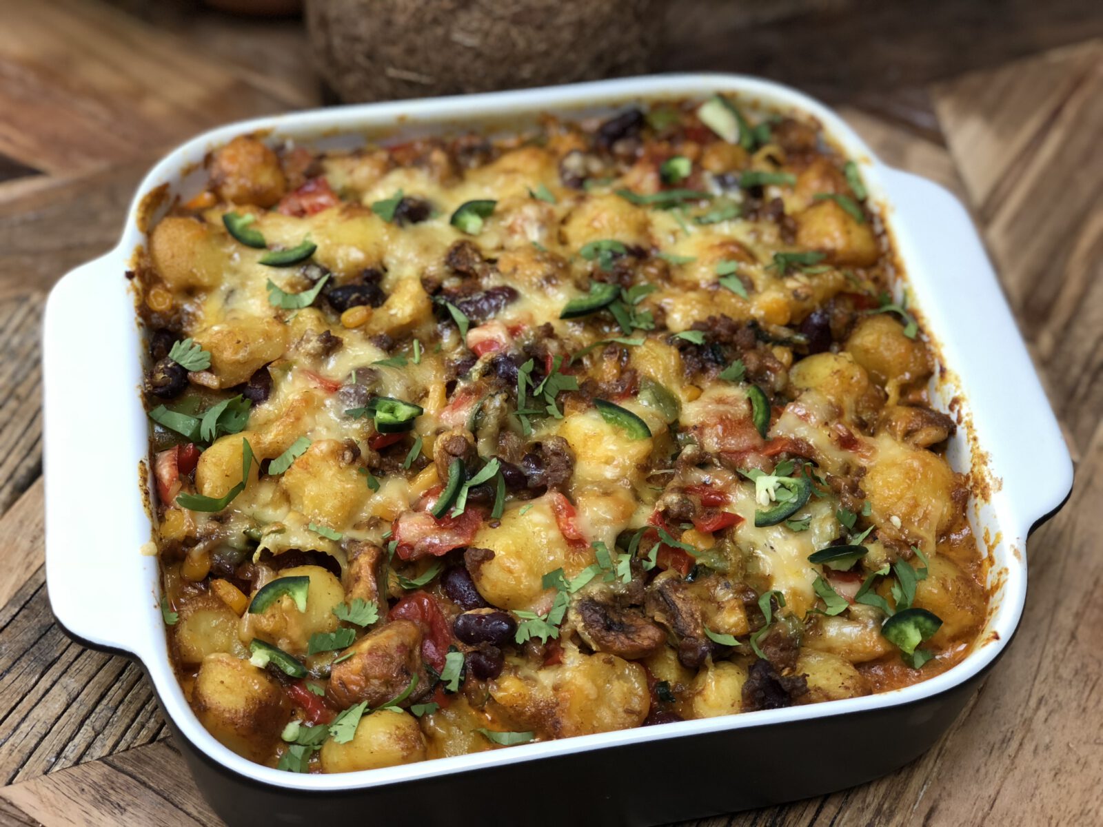 Mexicaanse krieltjes ovenschotel