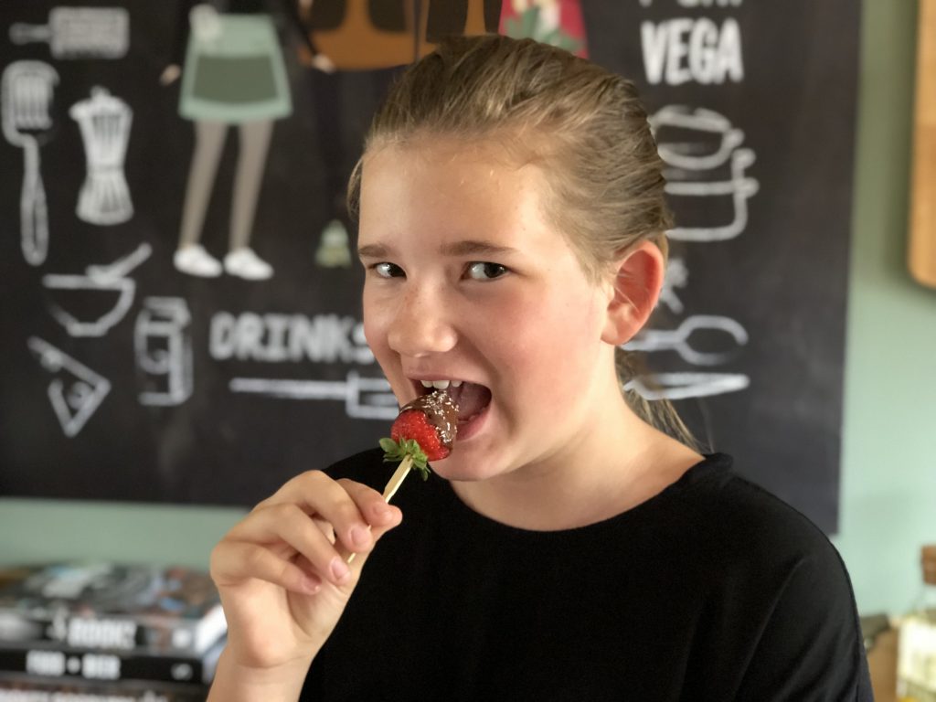 recept aardbeien in chocolade