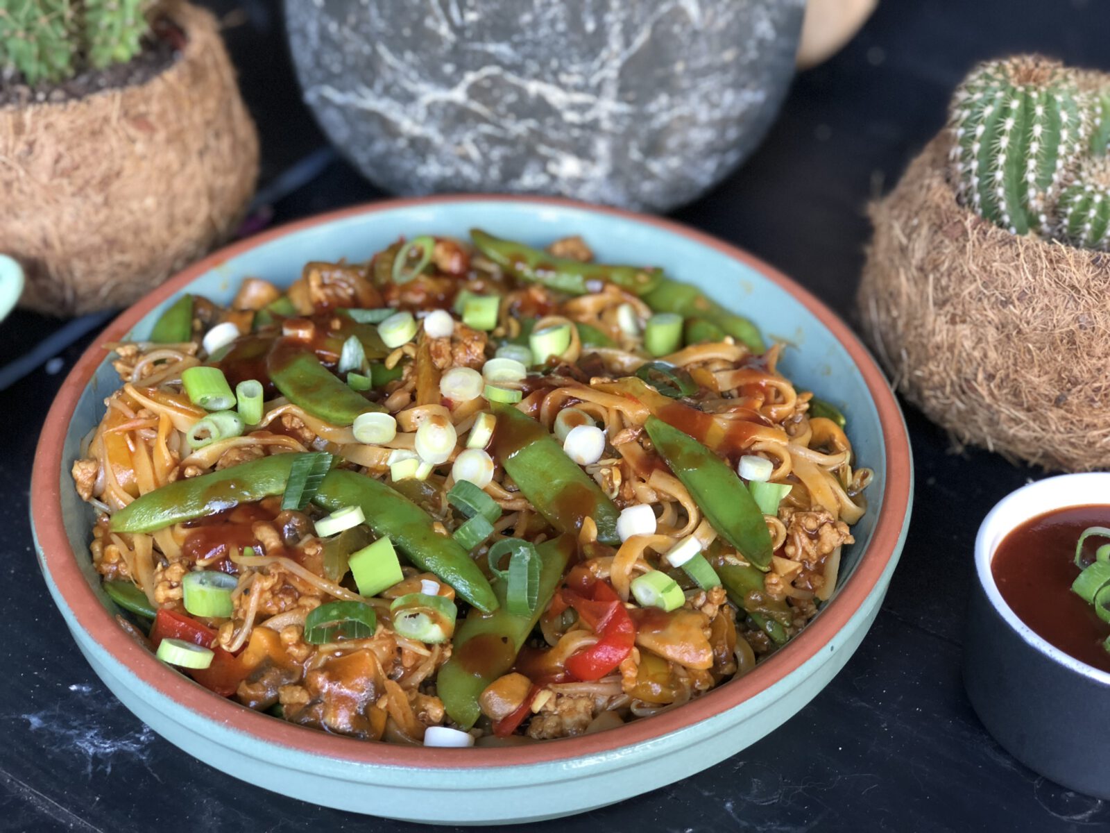 bami met pangangsaus en groenten