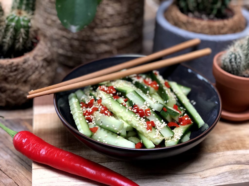 recept zelf zoet zure komkommer salade maken