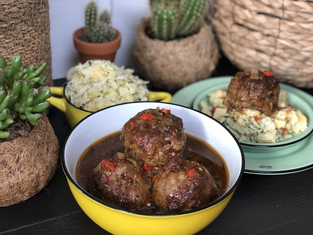 recept zelfgemaakte prei stamppot met kruidenroomkaas, mosterd en kaas