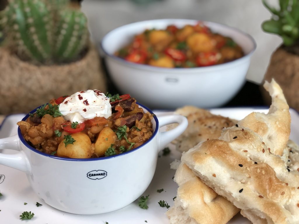 recept snelle chili con carne met gehakt en krieltjes