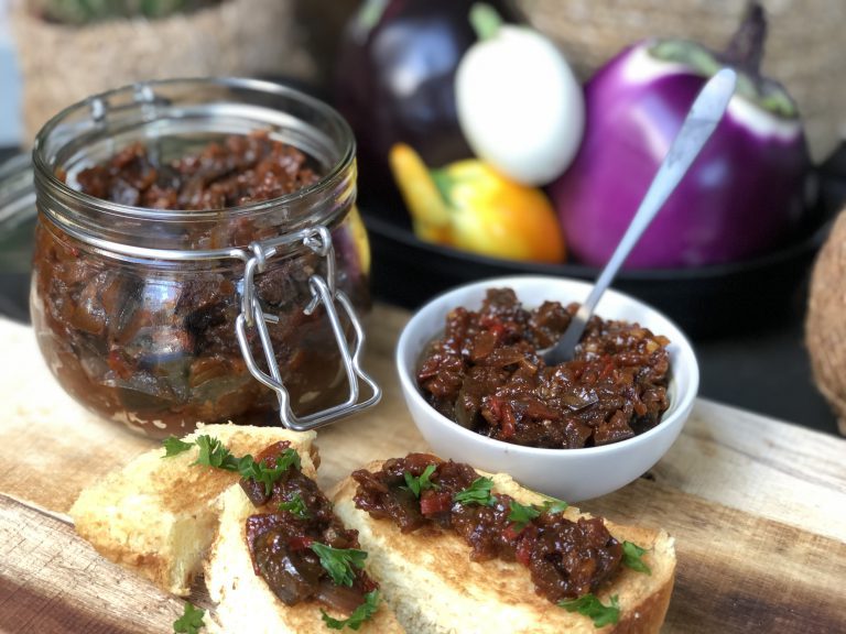aubergine chutney met tomaat: verrassend lekker!