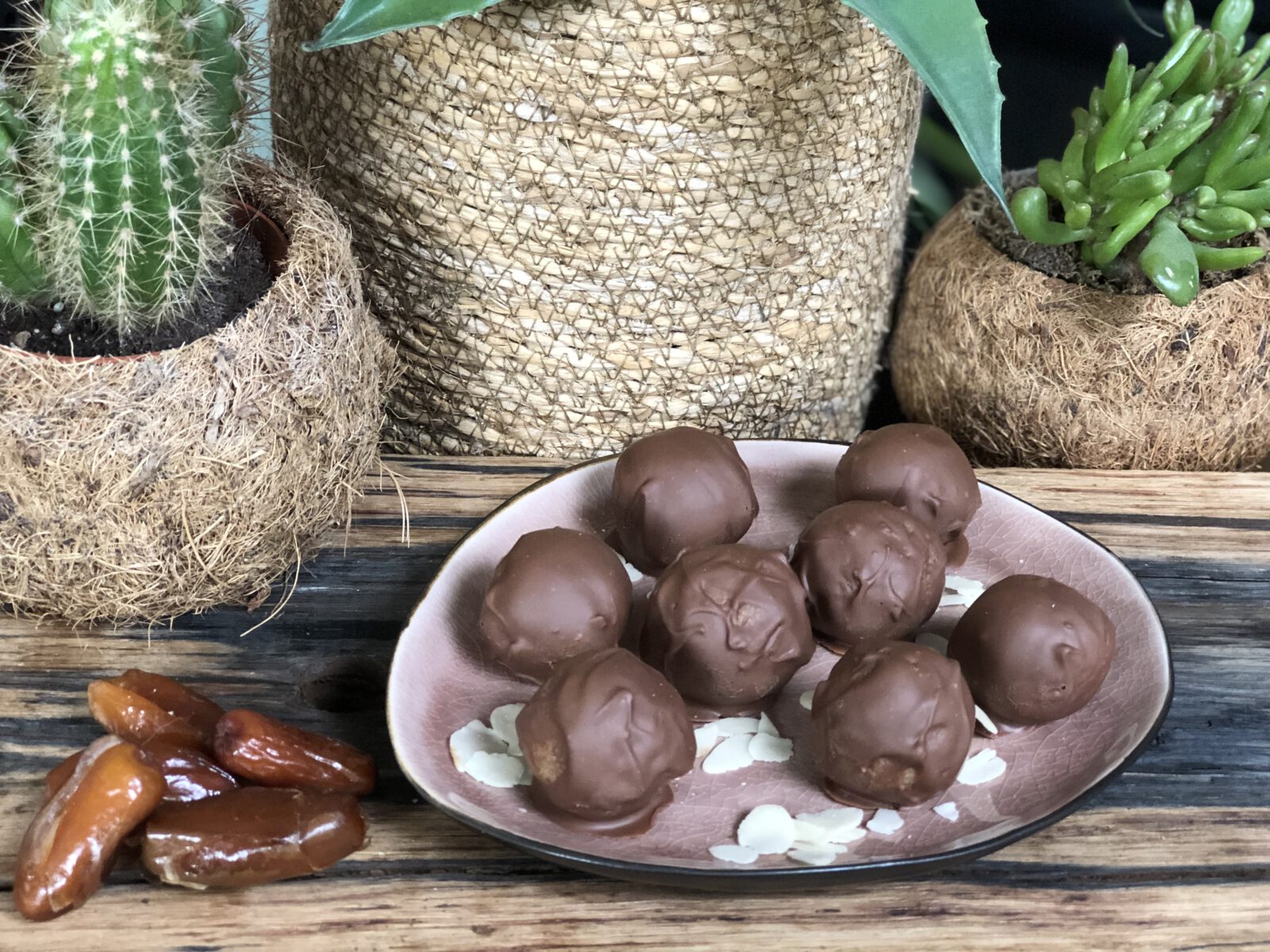 Bounty balletjes met kokos en chocolade