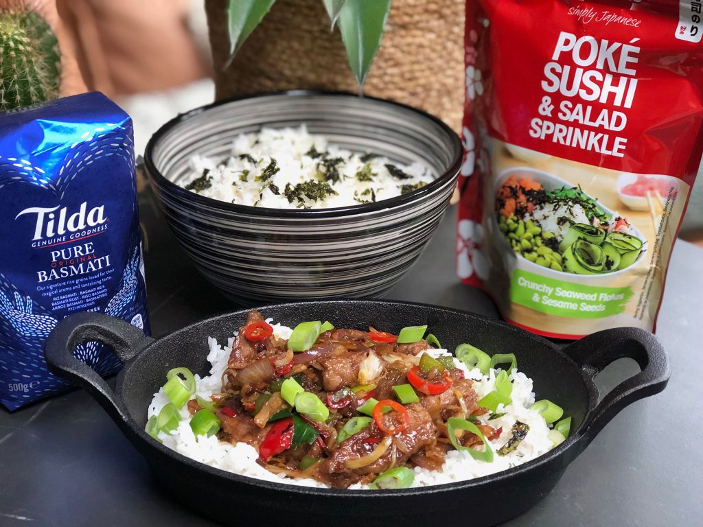 recept Thaise biefstuk met rijst en Thaise roerbakgroenten