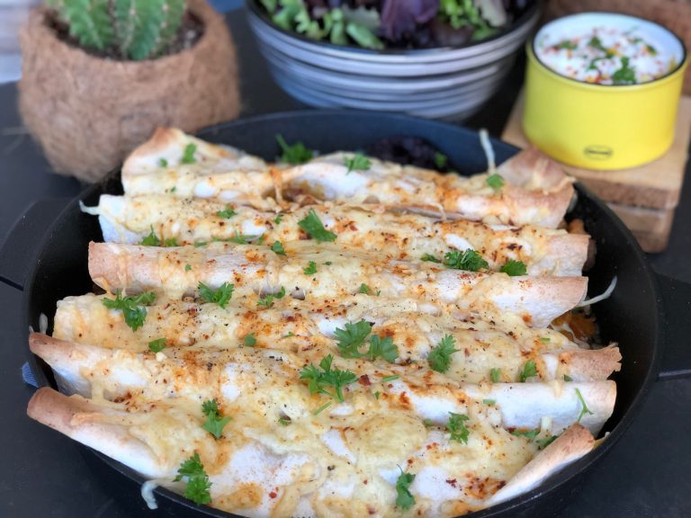 shoarma wraps met kruidige dipsaus