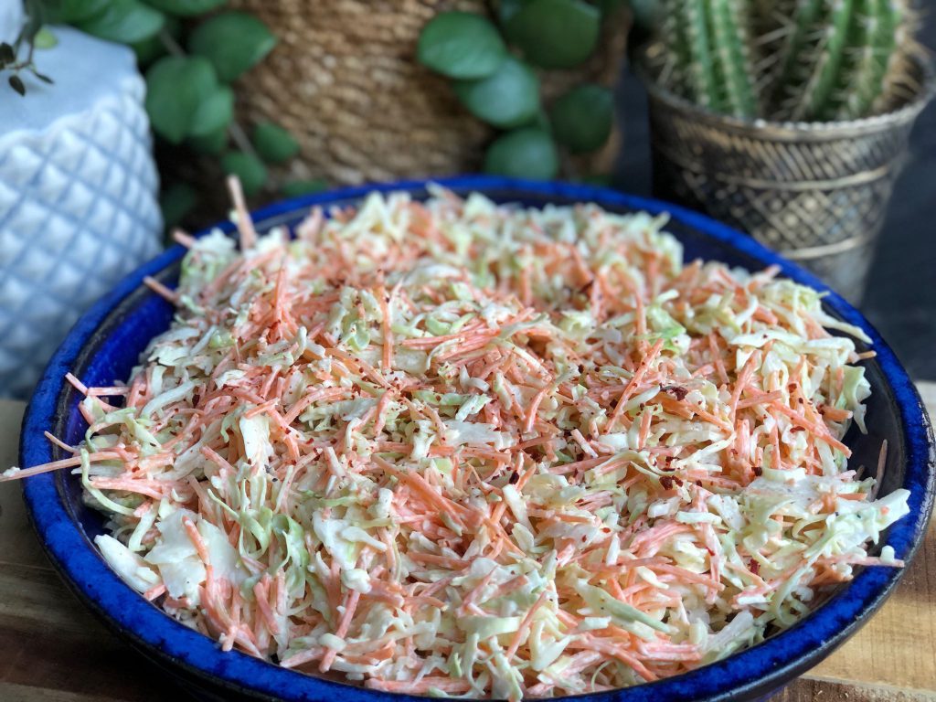 recept zelf een frisse coleslaw maken. recept binnen 1 minuut klaar