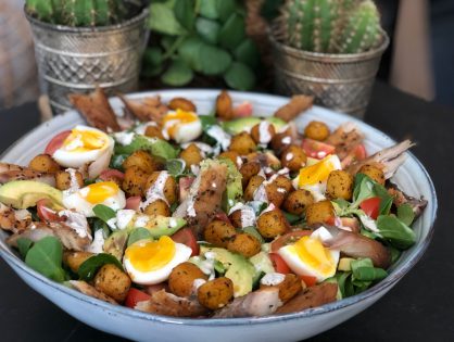 salade met makreel en krieltjes