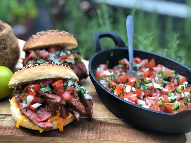 gegrilde bavette met pico de gallo
