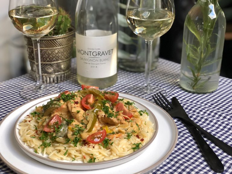 kip in witte wijn gestoofd