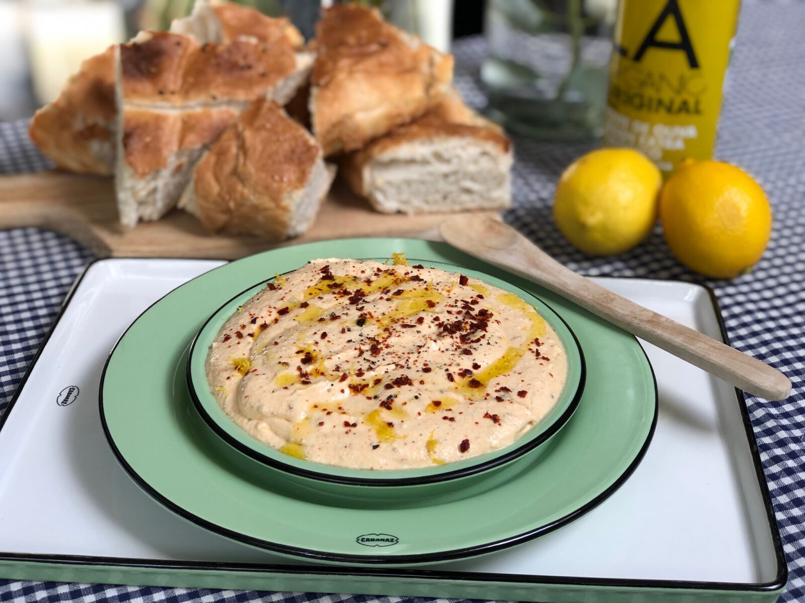 pittige feta spread met citroen