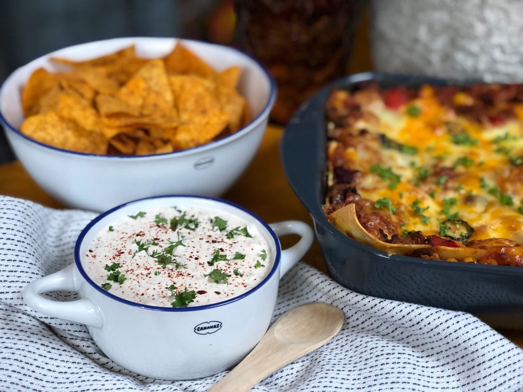 Mexicaanse dipsaus voor bij bijvoorbeeld Mexicaanse lasagne, Burrito's, tortillachips.