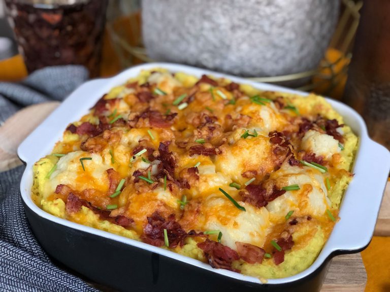 bloemkool ovenschotel met spek en kaas