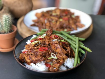 Indische pulled chicken
