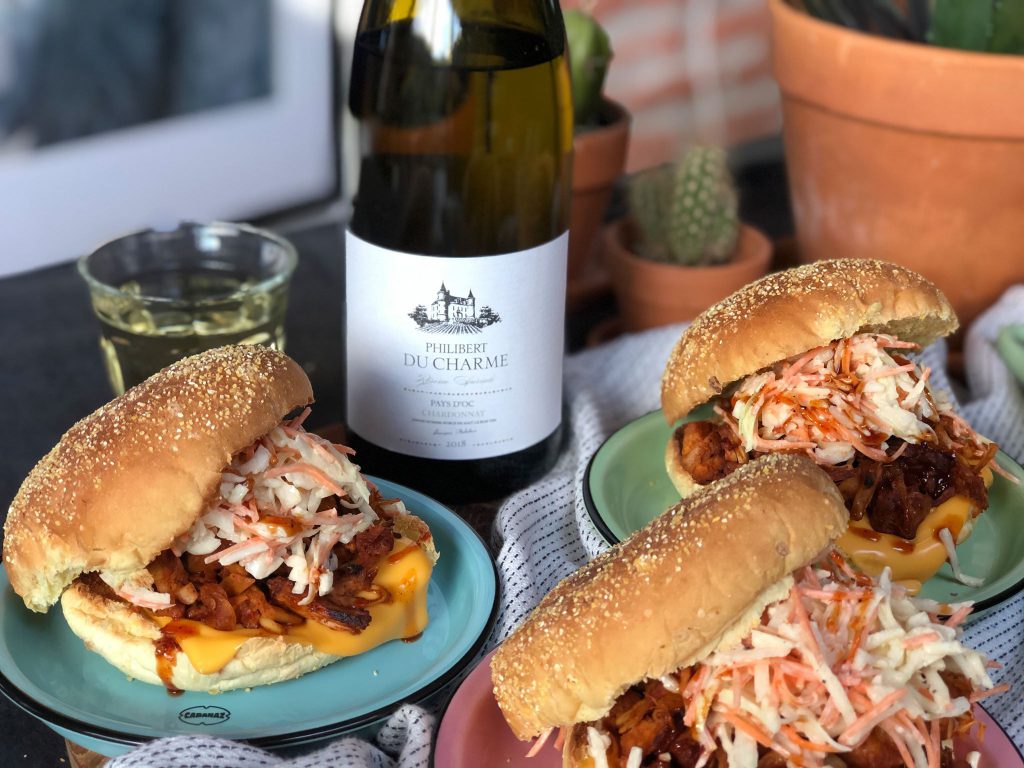 Broodje pulled jackfruit met bbq saus