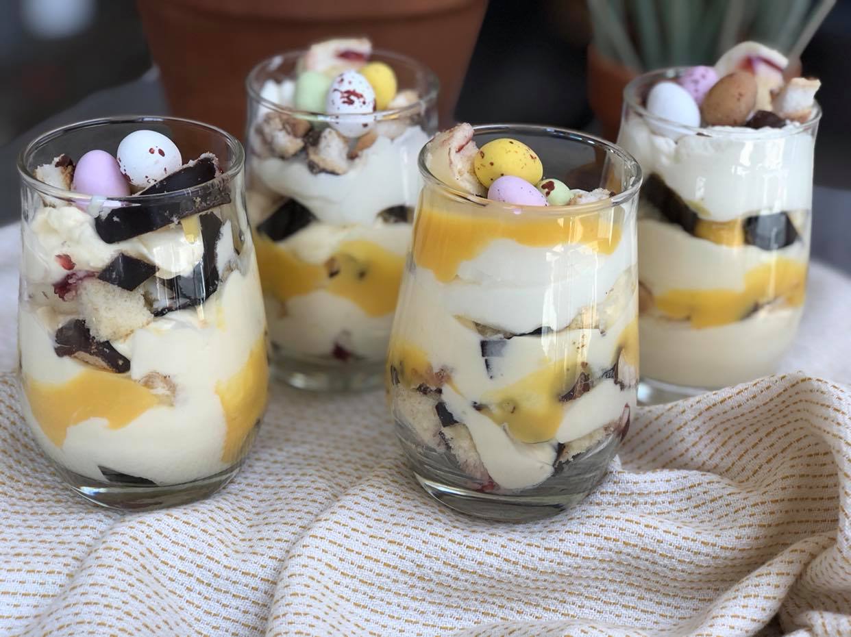 trifle met advocaat, mergpijp en bokkenpootjes