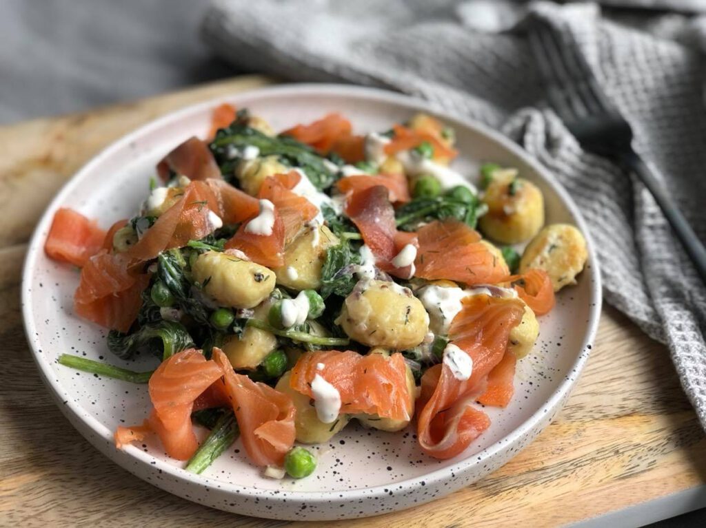 gnocchi met gerookte zalm 