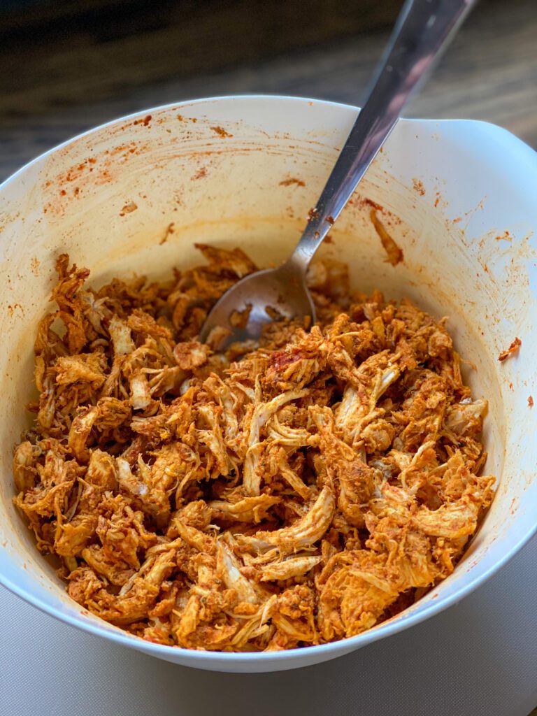 pittige pulled chicken 