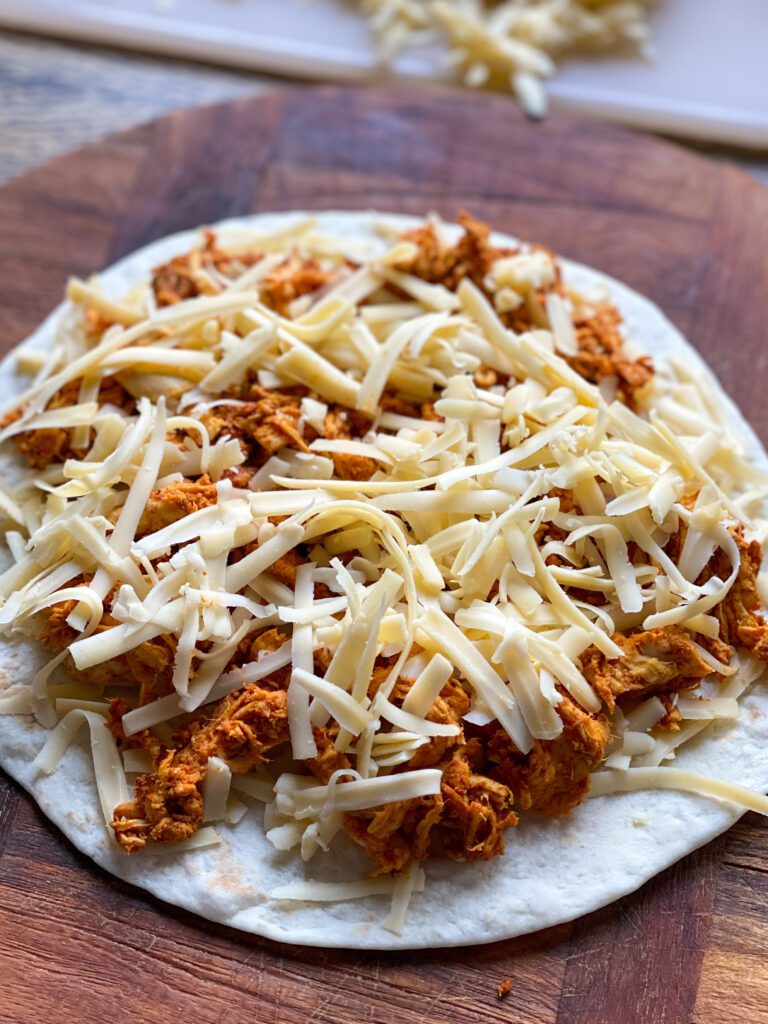 quesadilla's met kip maken 
