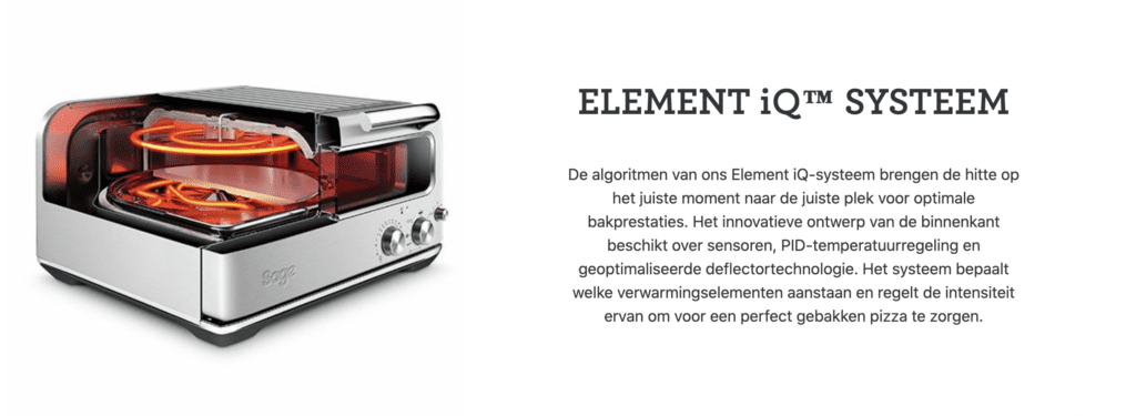 pizzaiolo pizza oven van Sage Appliances 