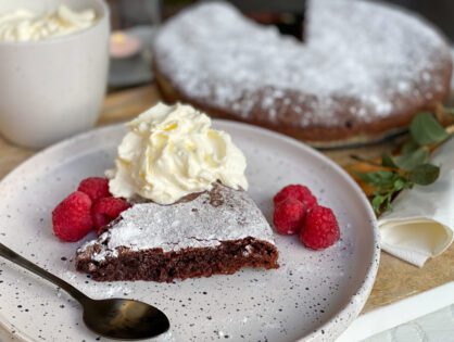 kladdkaka Zweedse chocolade taart