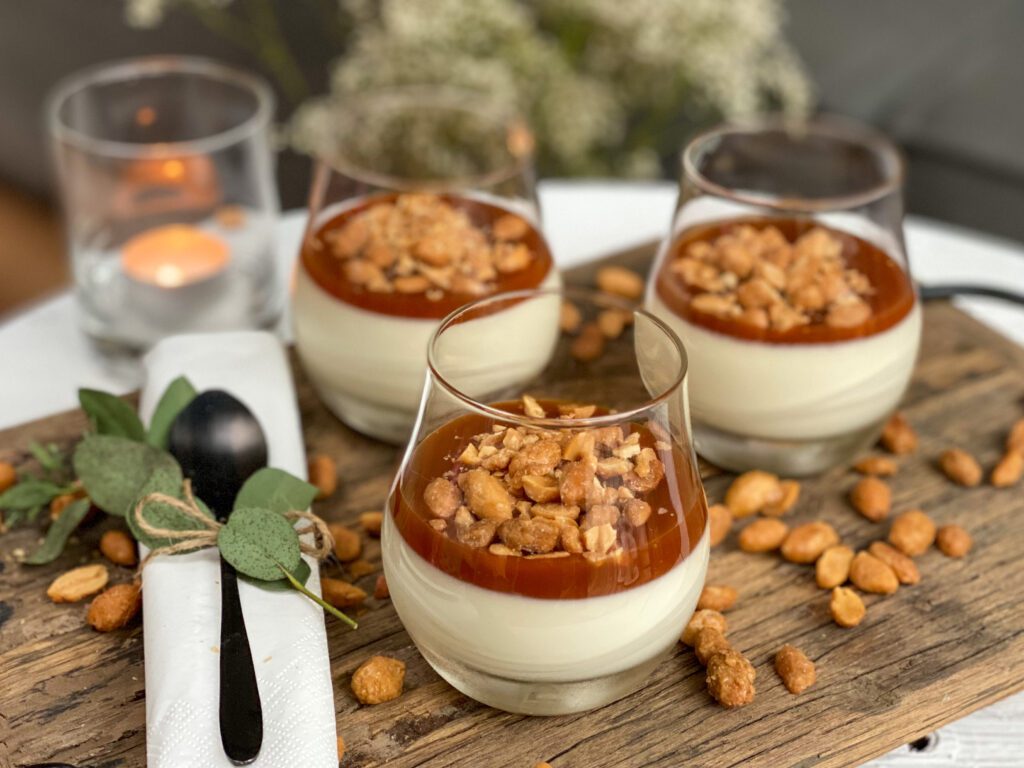 panna cotta met salted caramel