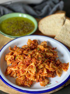 pasta met verse worst en venkel