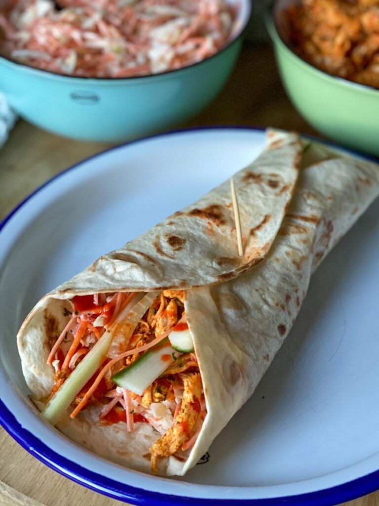 wraps met pulled chicken