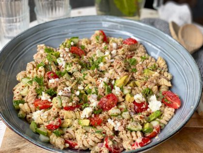 pastasalade met tonijn en feta