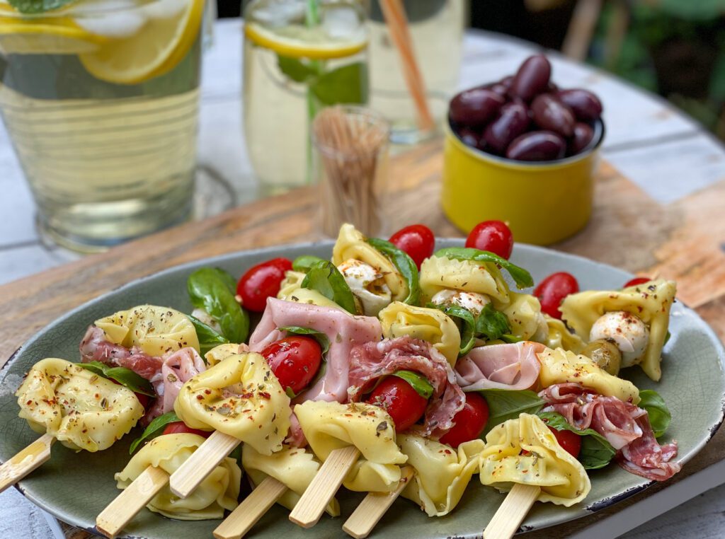 Italiaanse tortellini spiesjes
