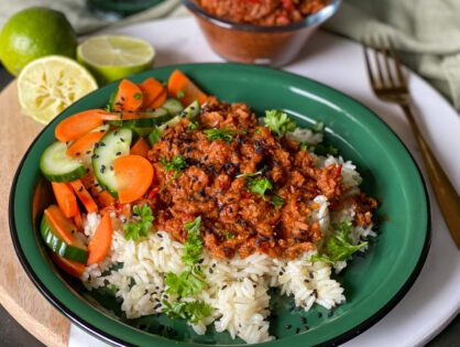 tonijn in pittige tomatensaus met ketjap