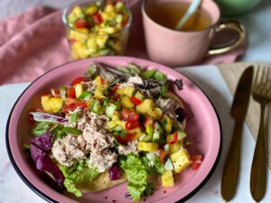Naan met tonijnsalade