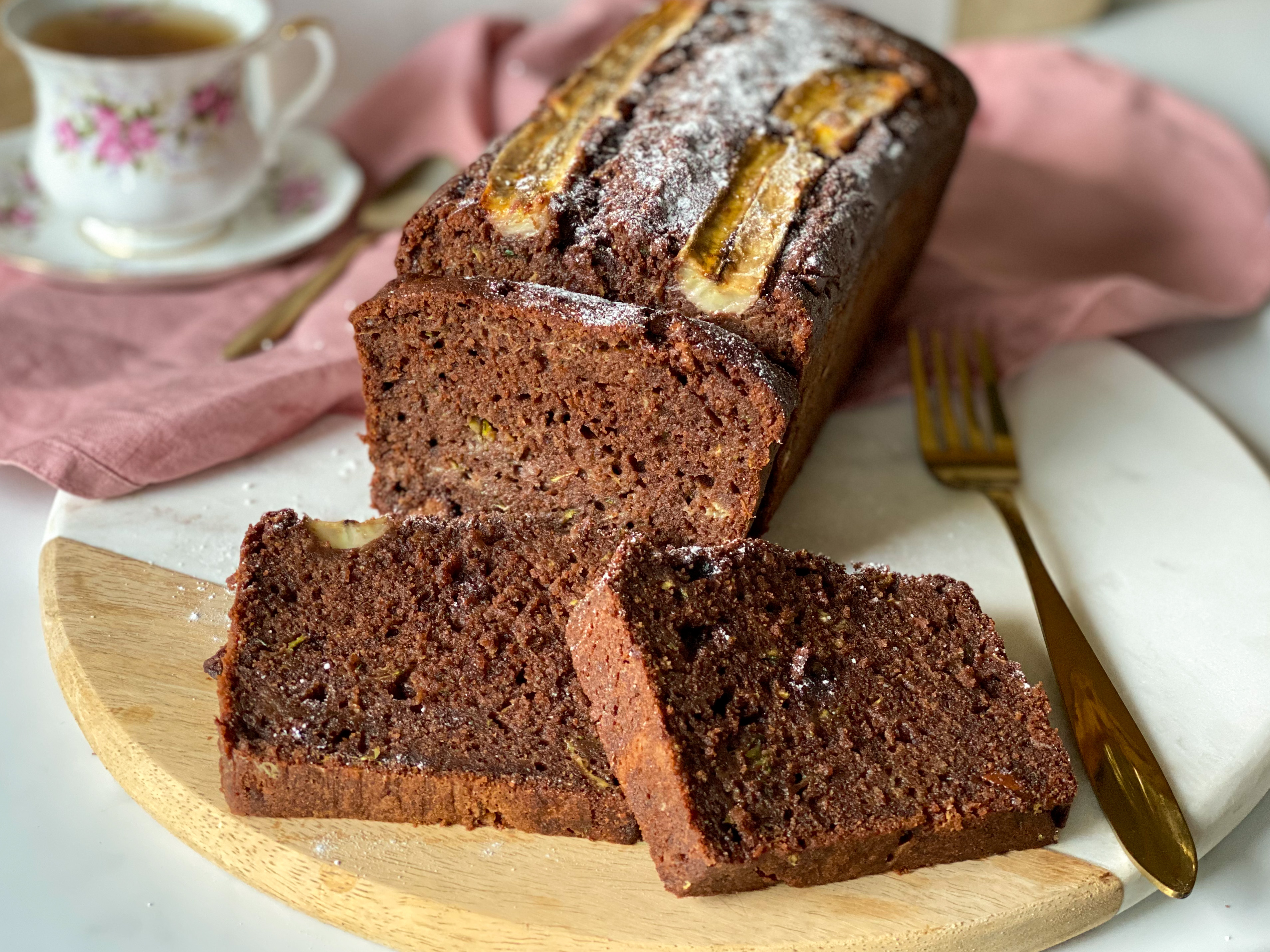 bananenbrood met courgette en chocolade