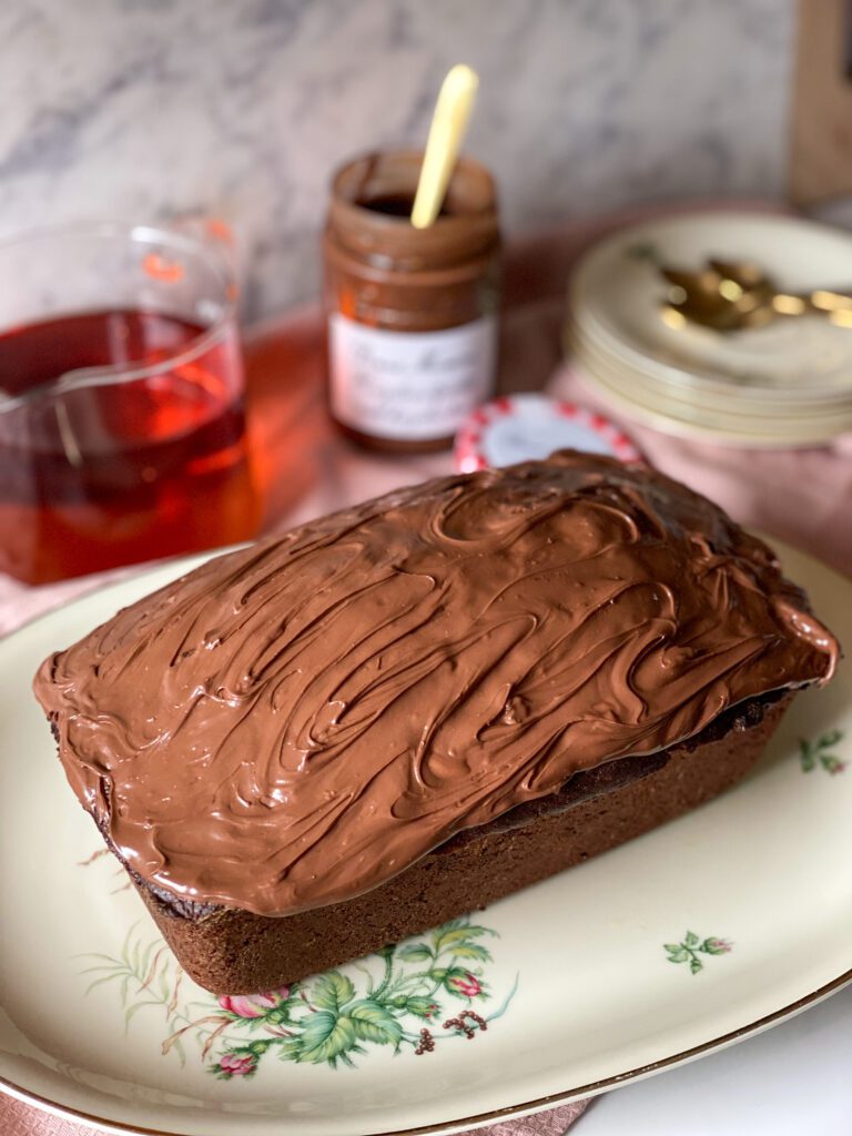 Chocoladecake met hazelnootpasta