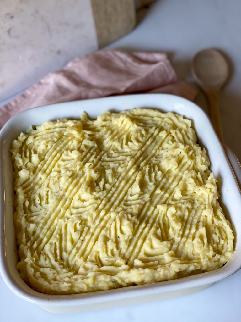 aardappelpuree ovenschotel met sperziebonen 