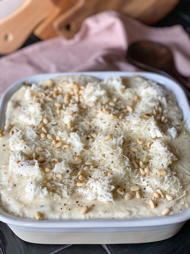 vegetarische pasta met bechamelsaus