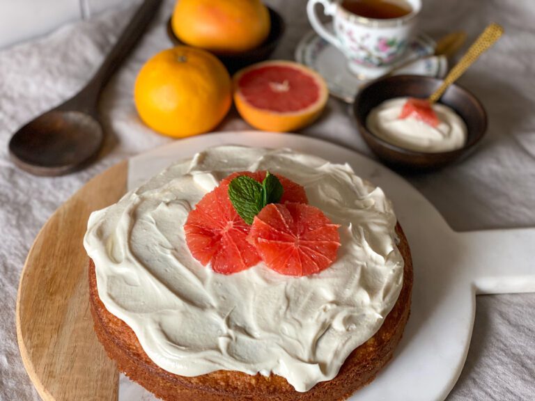 cake met grapefruit