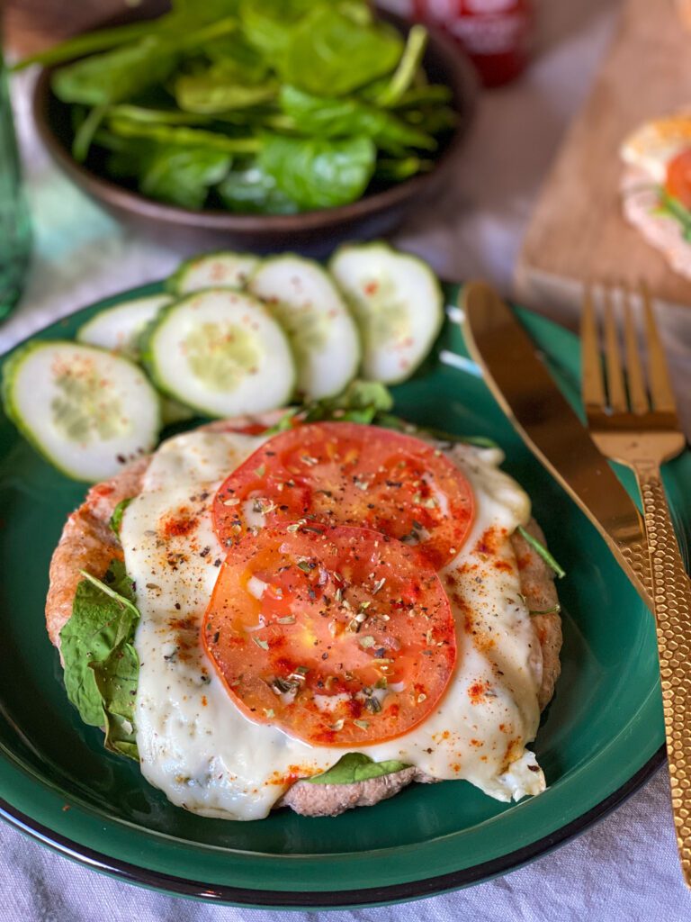 pita met spinazie en kaas