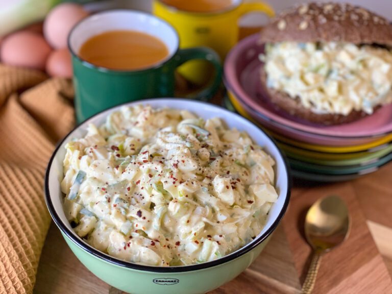 eiersalade met prei