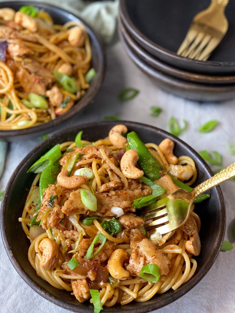 noedels met oestersaus en kip 