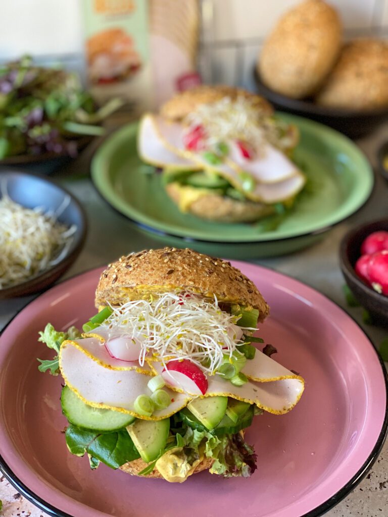 vegetarische sandwich met Stegeman broodbeleg kerriesmaak