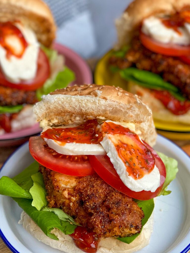 krokante Italiaanse kipburger