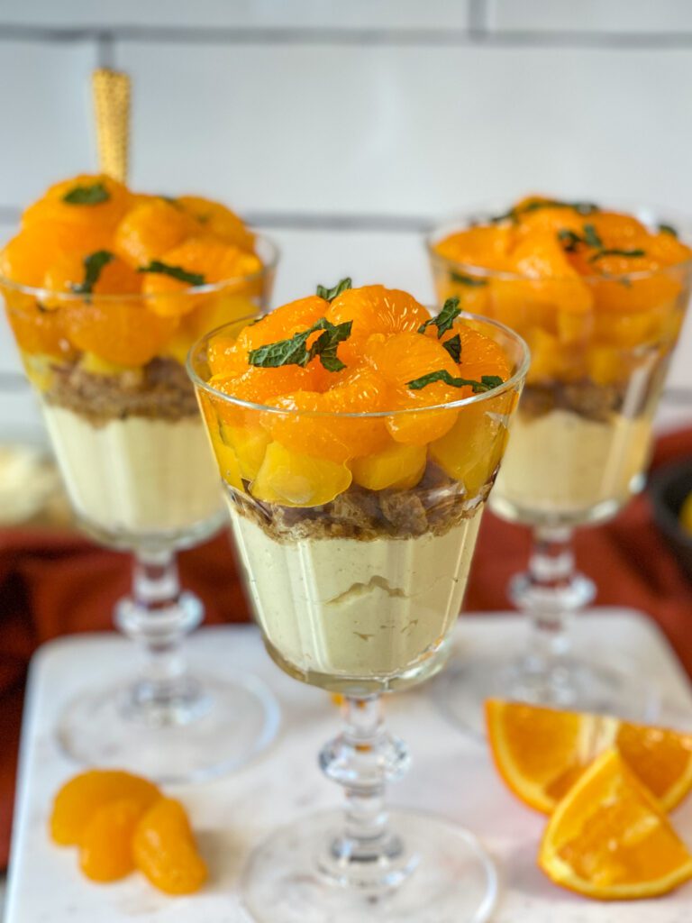 koningsdag trifle met mandarijn en perzik