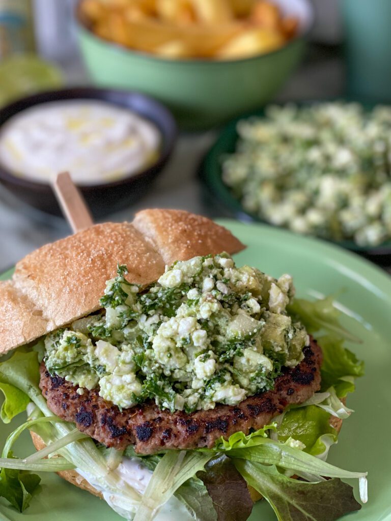 Griekse burgers met feta 