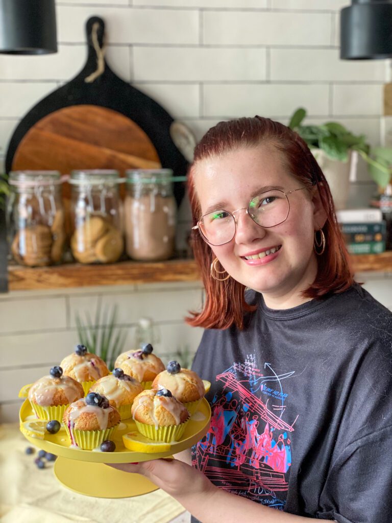 Cupcakes met citroen en blauwe bessen